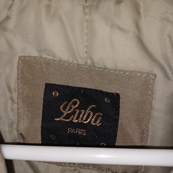 VTG Luba Paris Women's Metallic Khaki Spring Fall Coat Jacket Lagenlook - Picture 2 of 11